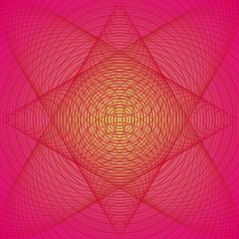 Overlapping Circles Animated - p5 Sketch