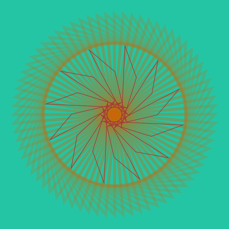 Radial Triangles - p5 Sketch